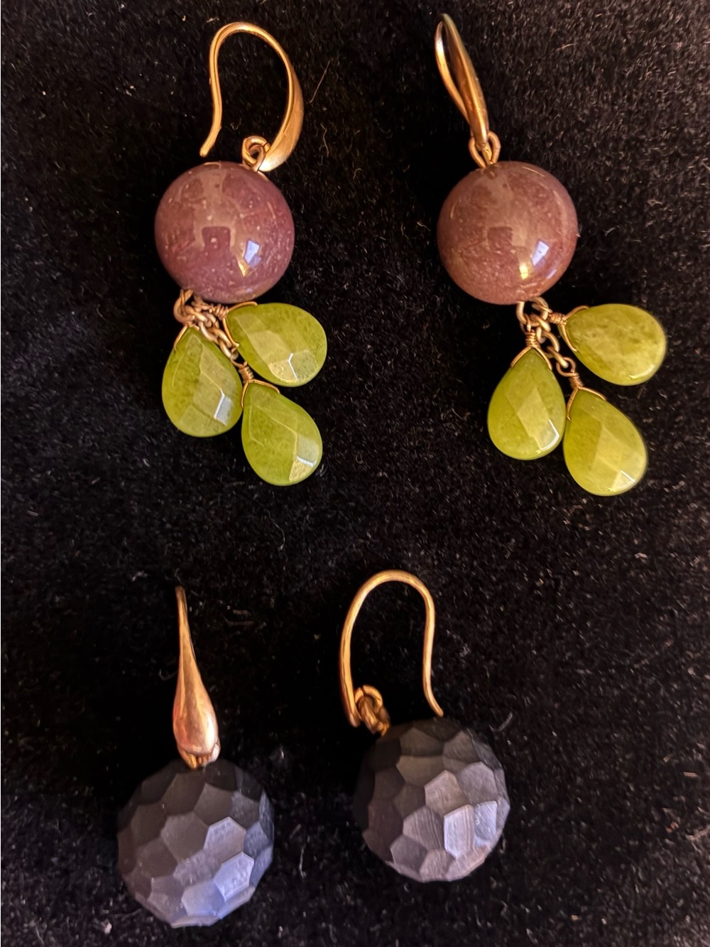 Lot of 2 Beaded Drop Earrings - Women's Jewelry